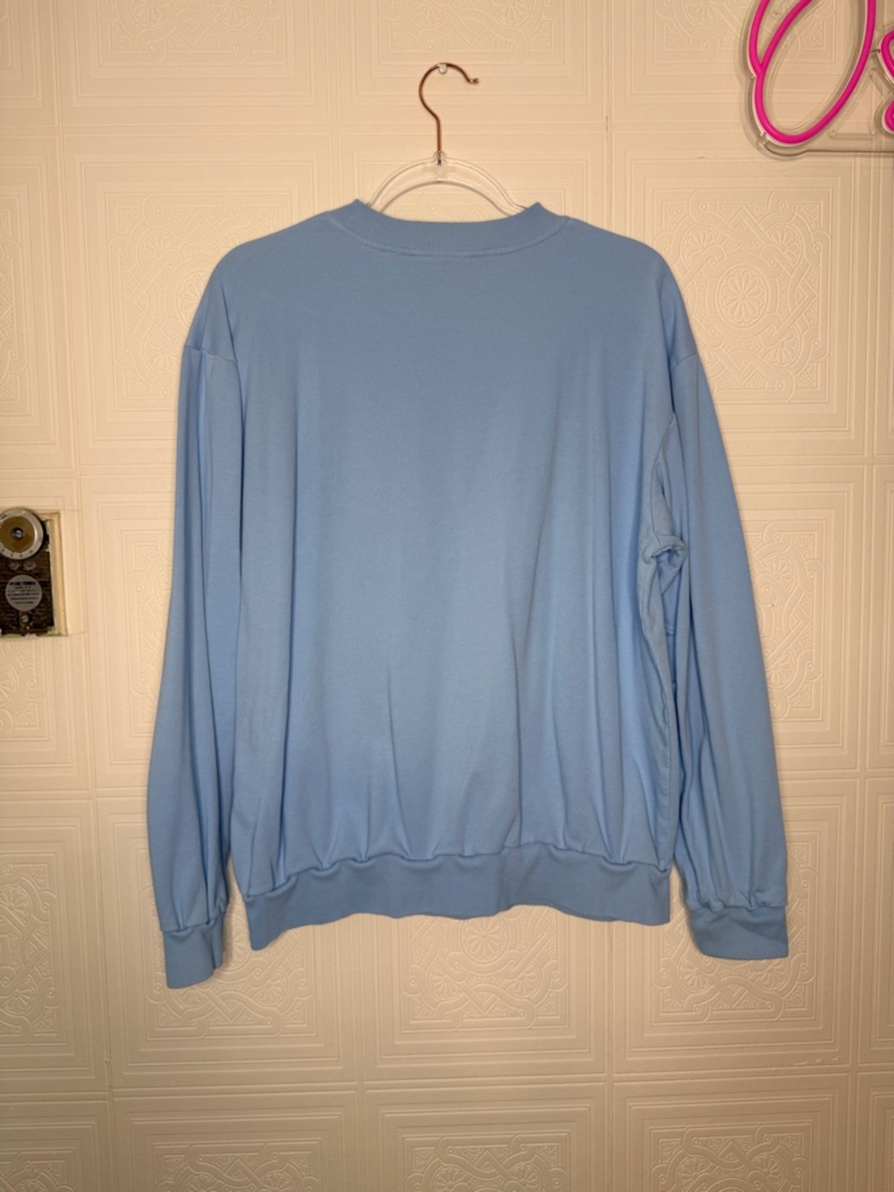 Sleeper Diana Athpleasure Sweatsuit Short Set Baby Blue White Collar XL - Picture 6 of 15